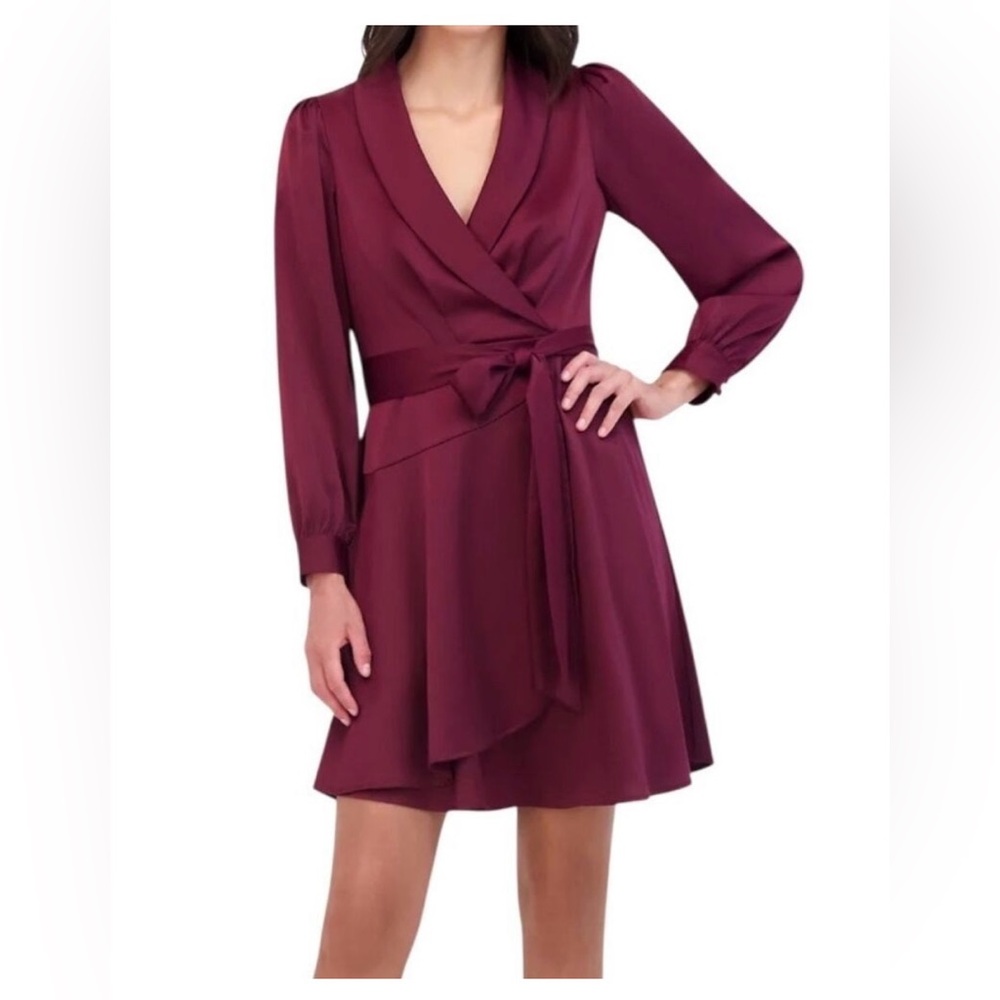 Vince Camuto Satin Faux Wrap Dress